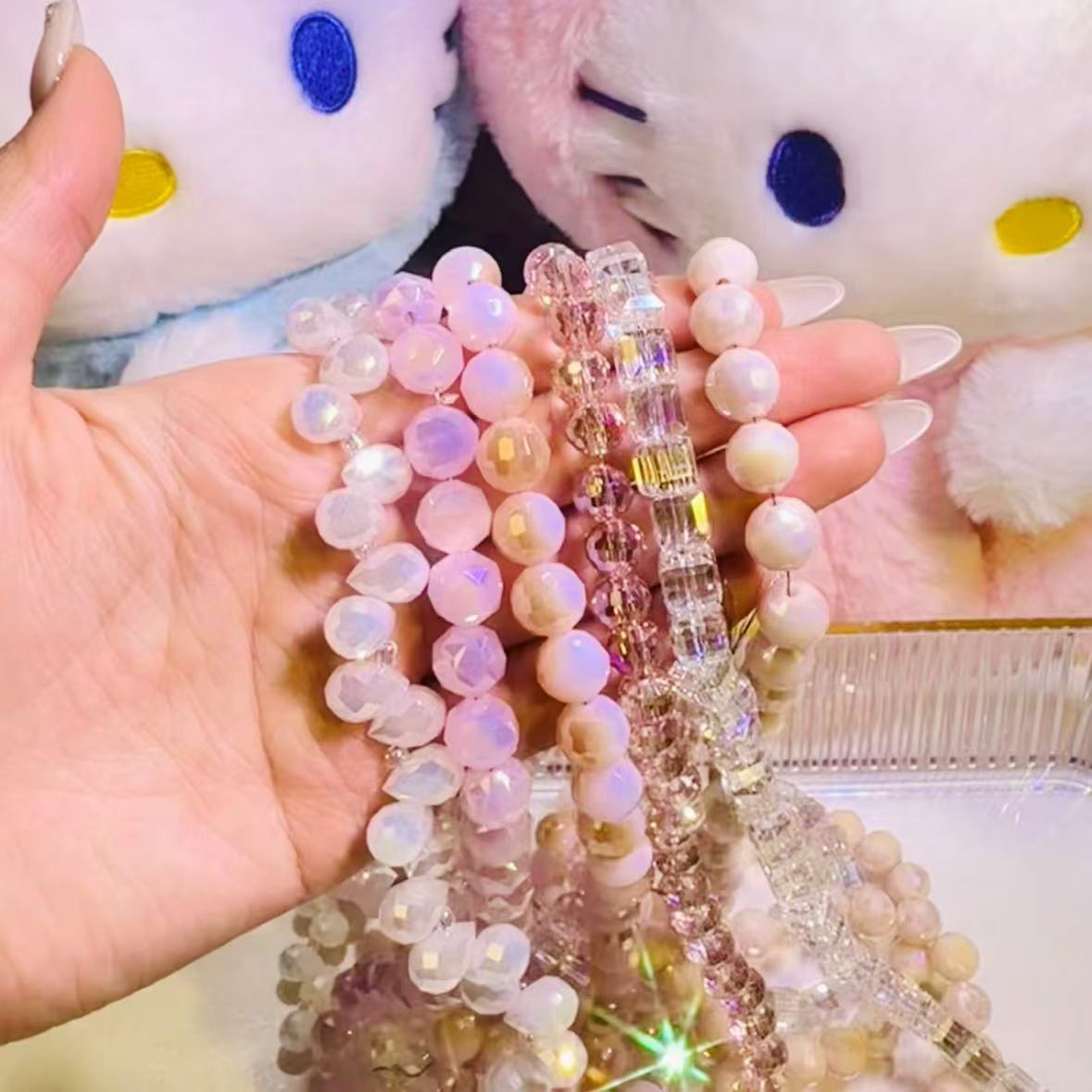 [A1 ] Bling Luxury Glass Grystall Beads Lucky Bags--Open in Live